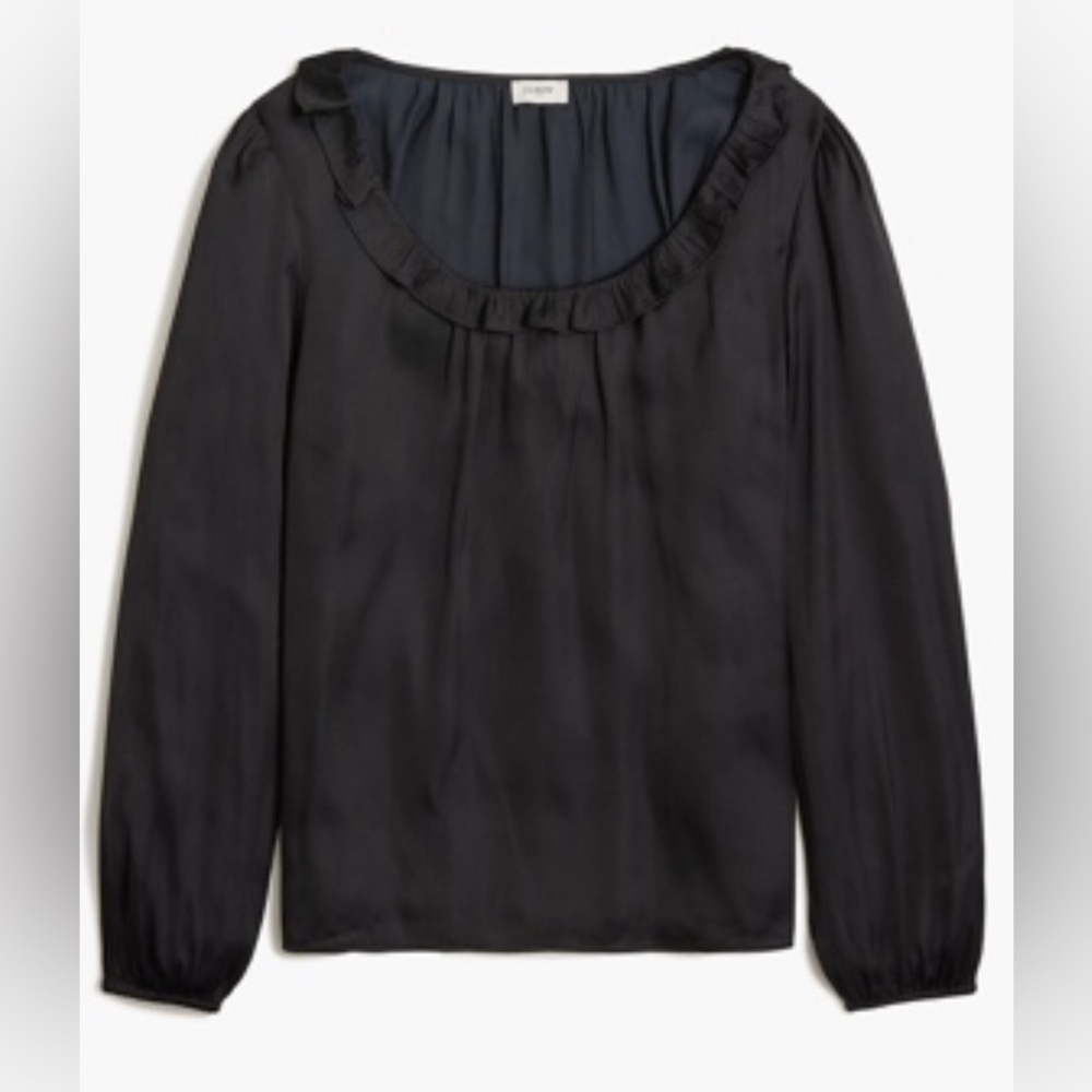J. Crew Ruffle Neck Top
Black